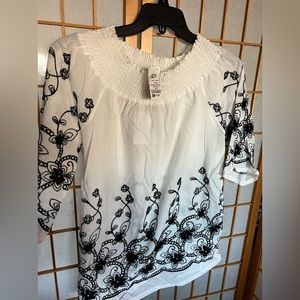 Black & White blouse